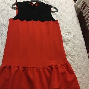 Orange and black dress